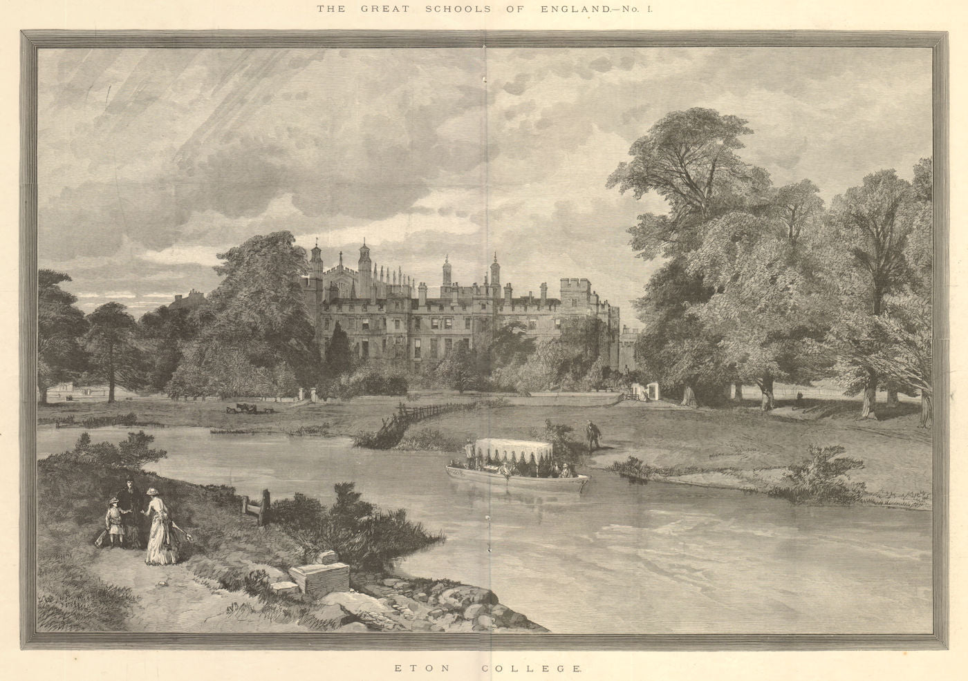 The great schools of England: Eton College. Berkshire. Education 1890 print